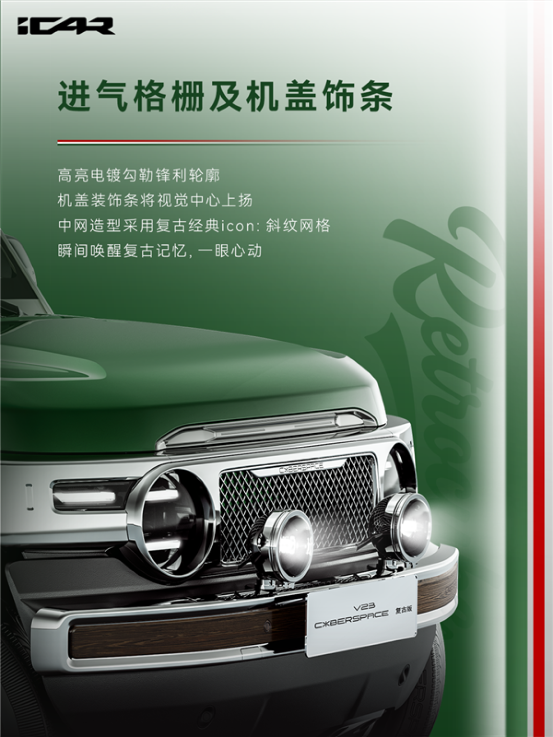 2.88万买18件“大满配” 奇瑞iCar V23复古套件发布:个性非常
