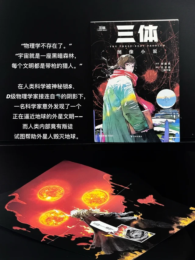 没读过《三体》原著？这本图像小说让你30分钟入坑！
📖：《三体》图像小说
✍🏻：刘慈欣
-
在人类科学被神秘锁S、D级物理学家接连自sha的阴影下，一名科学家意外发现了一个正在逼近地球的外星文明——而