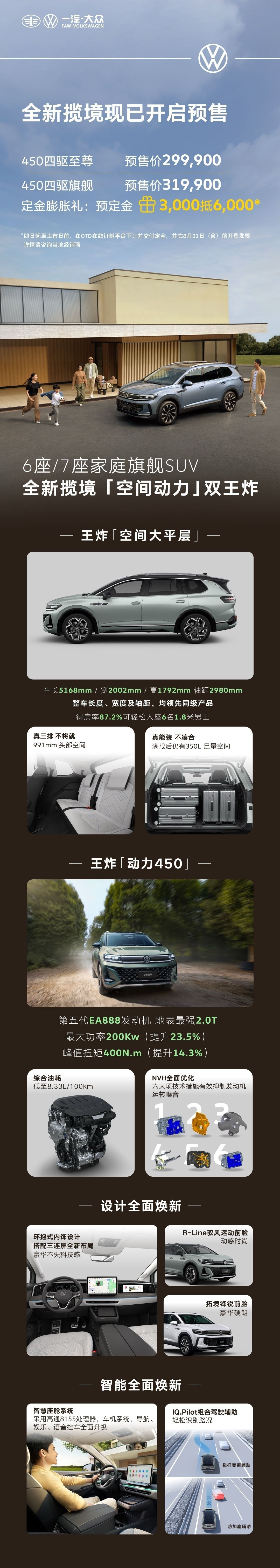 大众揽境升级预售，智能配置再提升