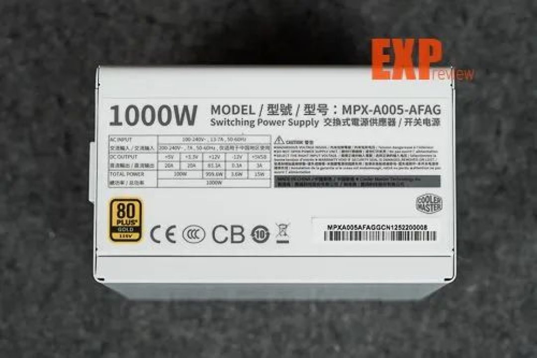 酷冷至尊GX GOLD 1000 PLUS电源评测:给到全体硬件的安全保障