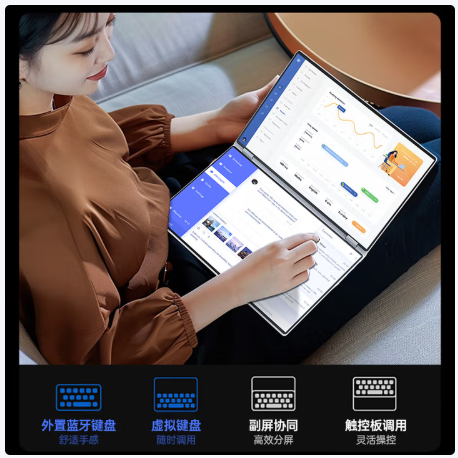 打工人福音，戴睿笔记本电脑，双屏，办公娱乐两不误！