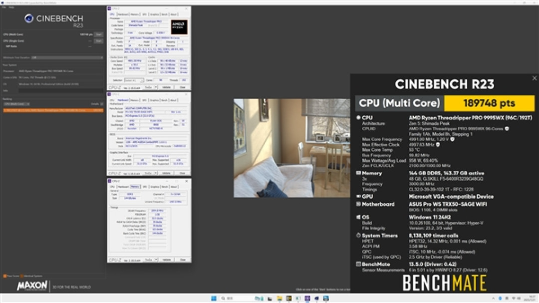 AMD线程撕裂者Pro 9995WX全96核超频5GHz!功耗高达950W、接近100℃