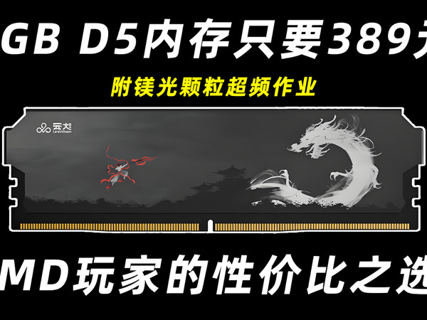 只要389元的32GD5内存AMD玩家的性价比之选？