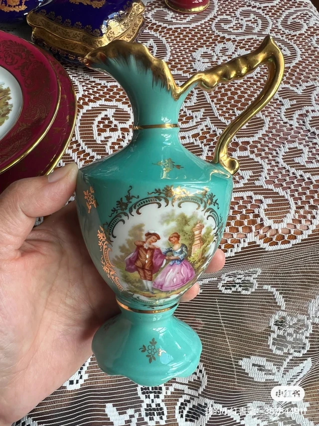 Limoges 🇫🇷 Tiffany blue 花瓶花器摆件