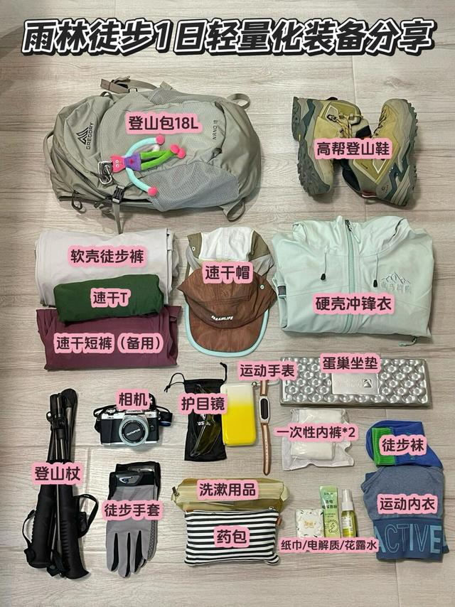直接抄作业！！｜1日轻徒步装备清单来啦🧾