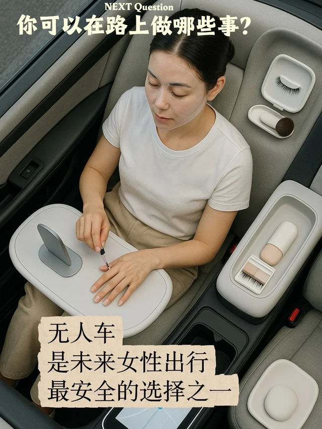 无人车，可能是女生最安全的出行方式之一！🤔