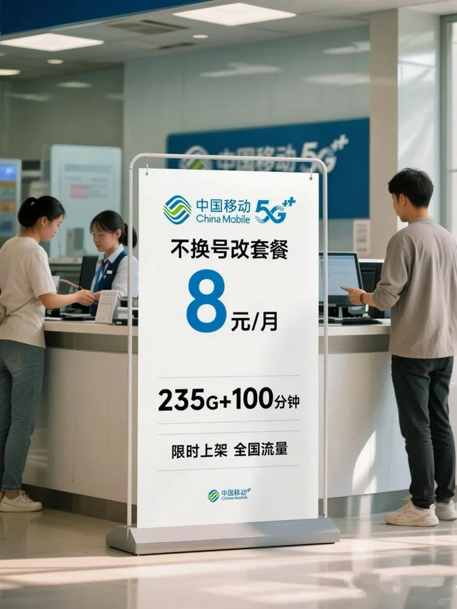 移动资深员工教你改8元235G不换号套餐‼.