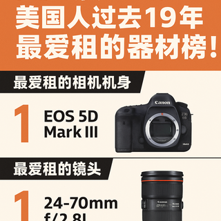 佳能、索尼、还是大疆？过去19年最爱租的摄影器材榜单揭晓！