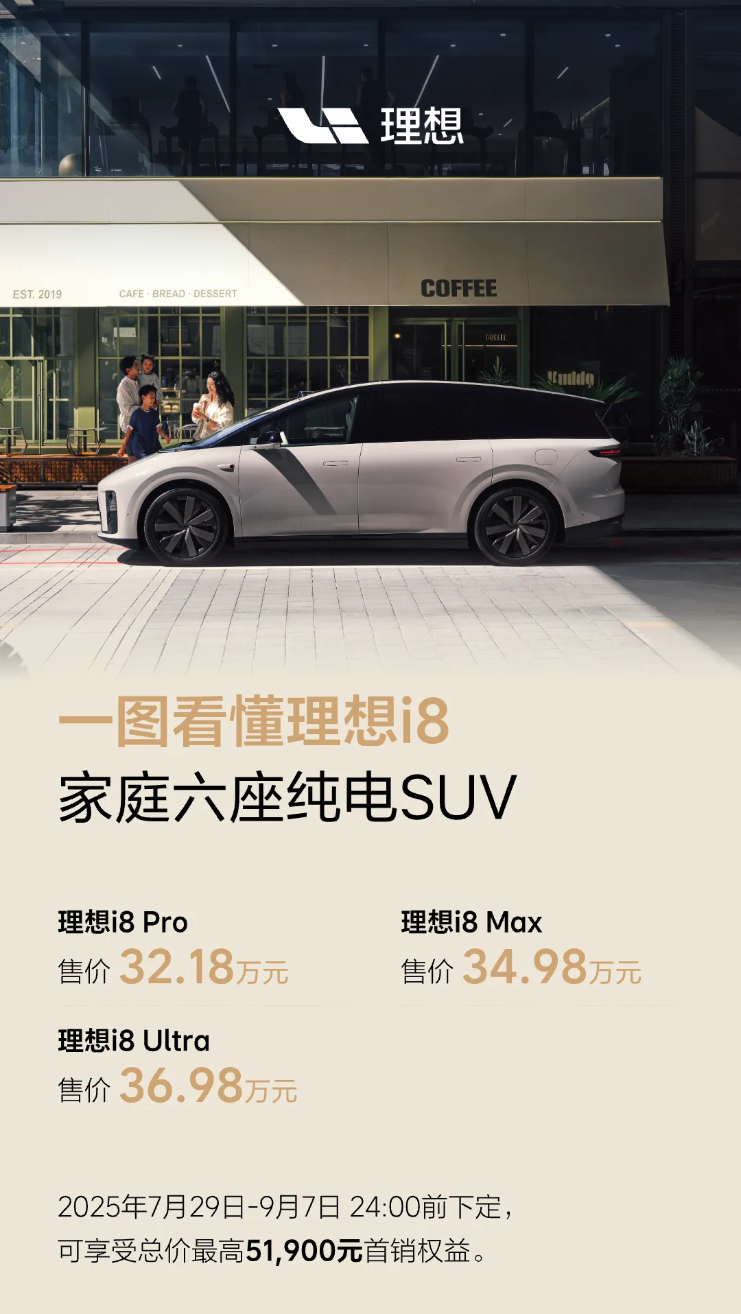 理想i8上市,售价32.18-36.98万元