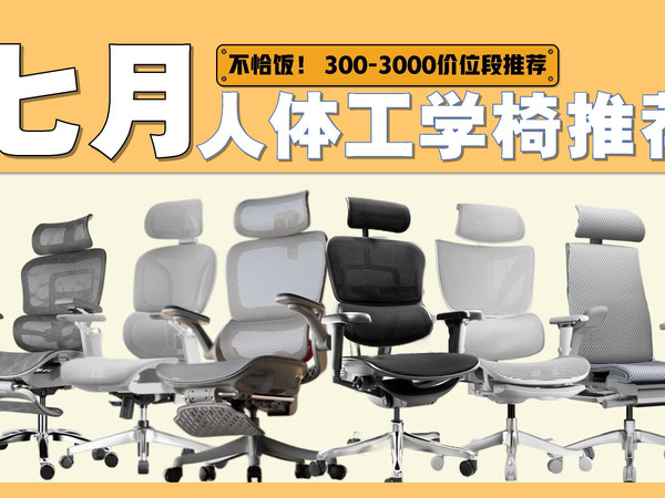 【25年7月人体工学椅推荐】不恰饭，无广告，全真实评价，从300到3000元全价位全身材覆盖！包含办公椅/电竞椅等