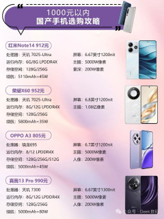 📱 800-3000 元全价位国产手机选购笔记