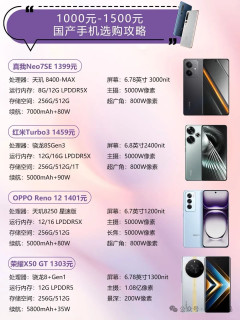 📱 800-3000 元全价位国产手机选购笔记
