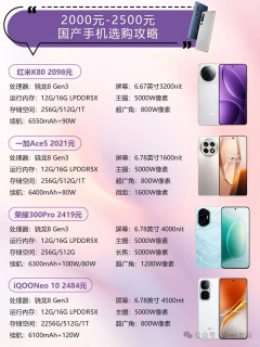 📱 800-3000 元全价位国产手机选购笔记
