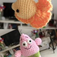这么可爱的毛线小金鱼，这可是我一针一线勾出来的！