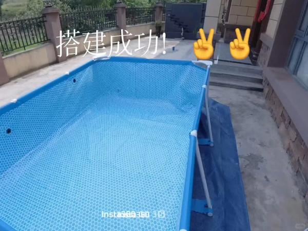 INTEX泳池搭建过程，耗时一个小时，一个人也能完成。#玩水乐趣 #在家也能实现玩水自由