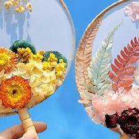 当干花在团扇上绽放——我的古风手工初体验