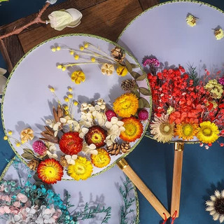 干花团扇DIY，你试过吗？
