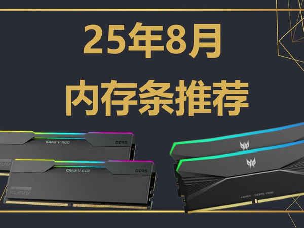 25年8月内存条推荐，内存大涨依然值得购买的性价比型号！DDR4/DDR5内存条