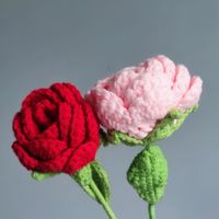 拿着我DIY的毛线玫瑰花去求婚吧，肯定一次成功！