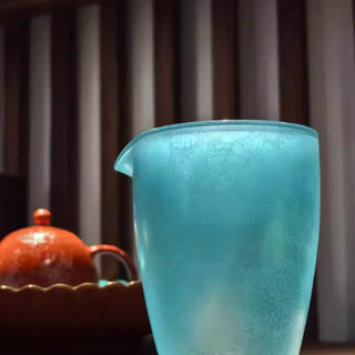 古帛扒花景德镇玻璃手工琉璃公道杯：艺术与实用的极致融合