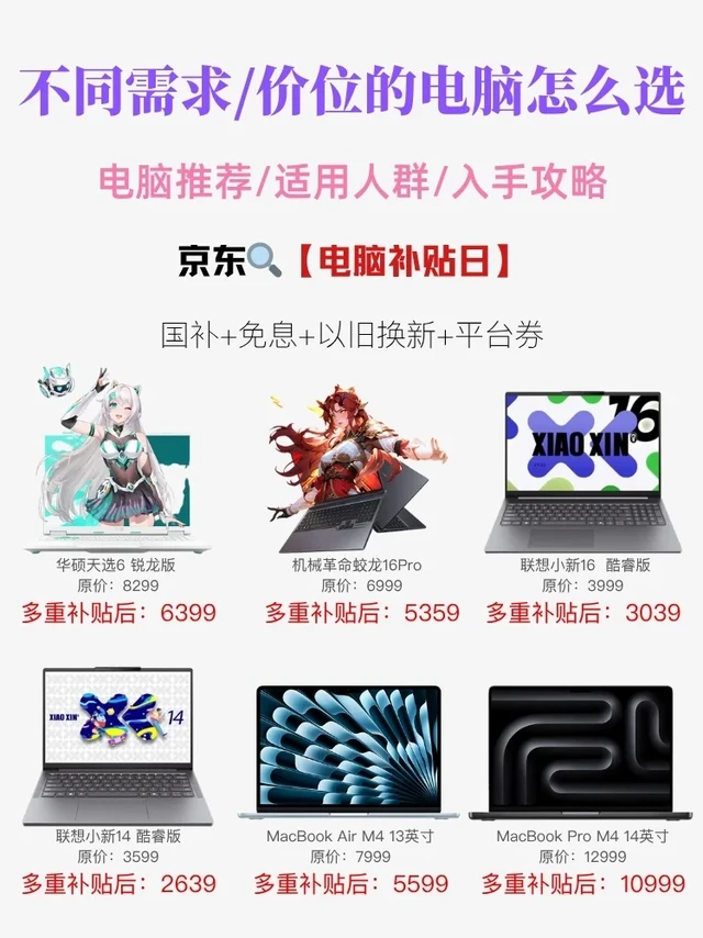 不同需求/价位的电脑怎么选？电脑攻略来了！