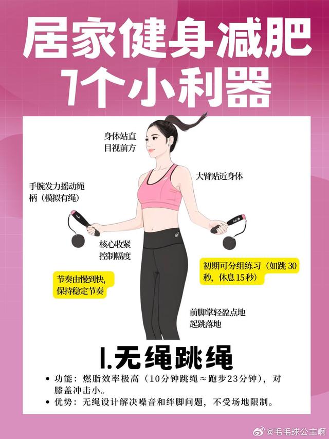 7件落灰小工具=“居家健身房” 夏季健身房环境闷热、器械紧张、汗味混杂？不如把家里闲置的小型健身工具利用起来，打造一个低成本、高灵活的“居家健身房”！ 💥 7件闲置神器复活指南 别让它们再吃灰啦，这些