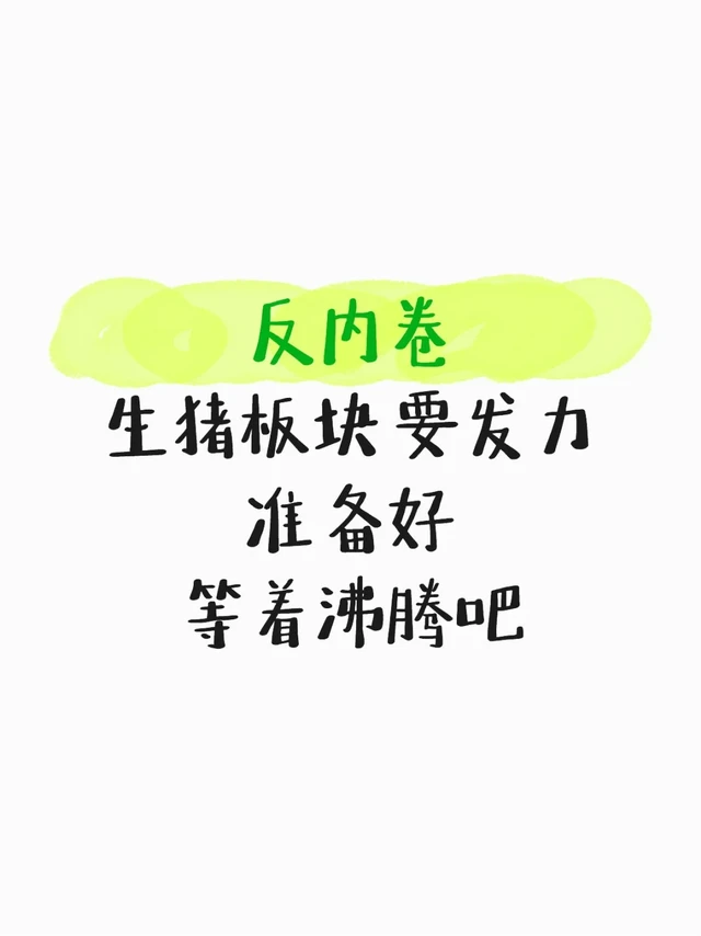 反内卷——生猪板块要发力 准备好 等着沸腾