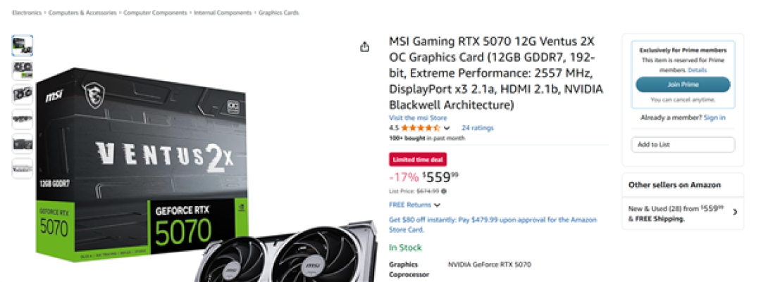 NVIDIA来真的 RTX 5070显卡史低价来袭：便宜17%