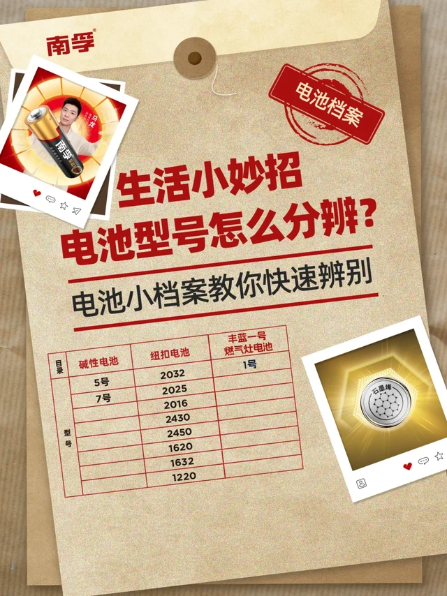📖南孚小电堂：如何快速辨别电池型号
