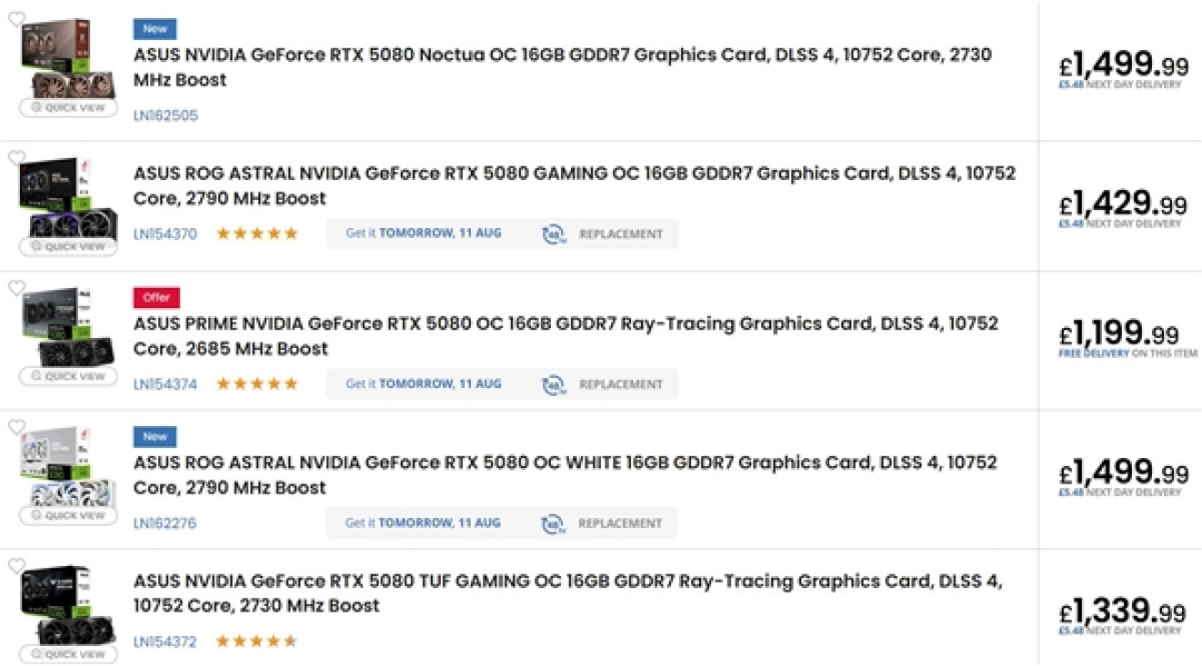 迄今最贵RTX 5080!华硕猫头鹰联名RTX 5080标价超14000元:比MSRP高58%