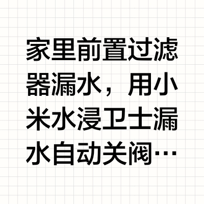 家里前置过滤器漏水,用小米水浸卫士漏水自动关阀,保姆级分享 #小米智能家居 #装修日记vlog #前置过滤器