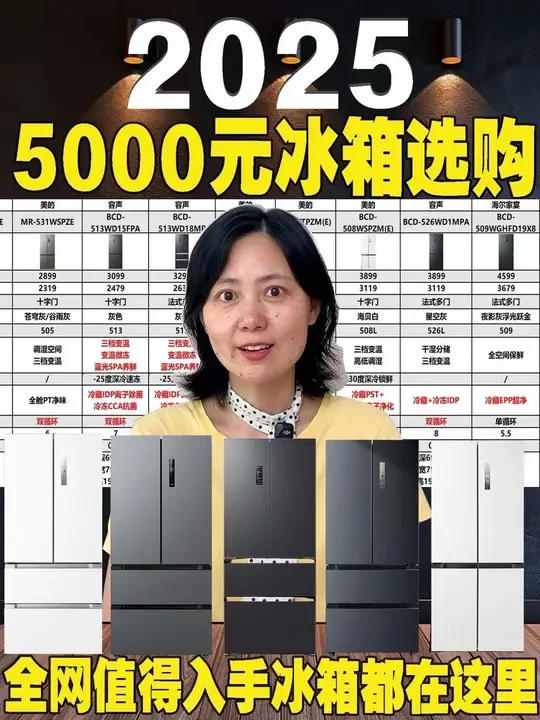 5000元在全网能买到哪款冰箱？
#冰箱 #双系统冰箱 #双循环冰箱 #性价比冰箱 #冰箱选购指南