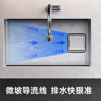 ✨告别厨房水槽烦恼！悍高这款 304 不锈钢大单槽绝了！