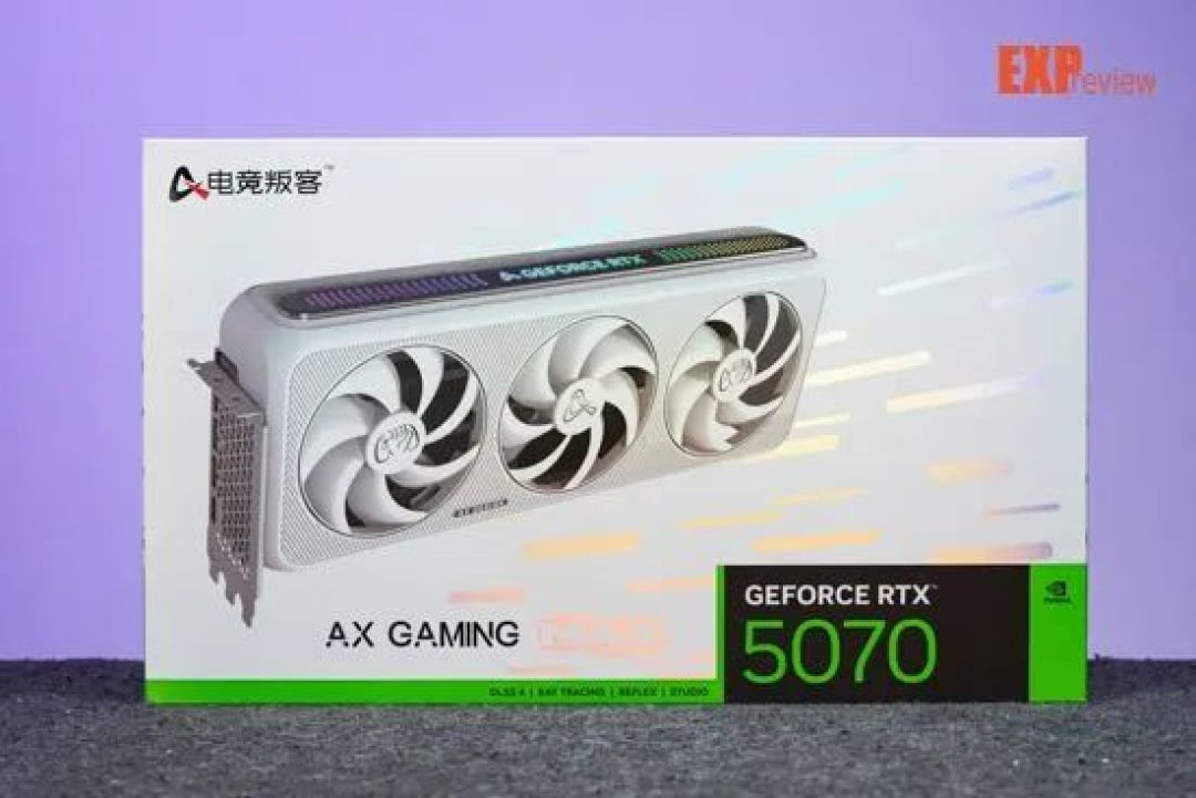 AX电竞叛客 RTX 5070 X3W MAX评测：观感更清爽的纯白2K游戏显卡