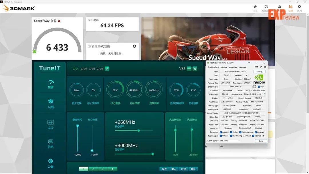 AX电竞叛客 RTX 5070 X3W MAX评测：观感更清爽的纯白2K游戏显卡