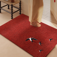 茵尚旗舰店双条纹红色地垫：实用美观的家居必备