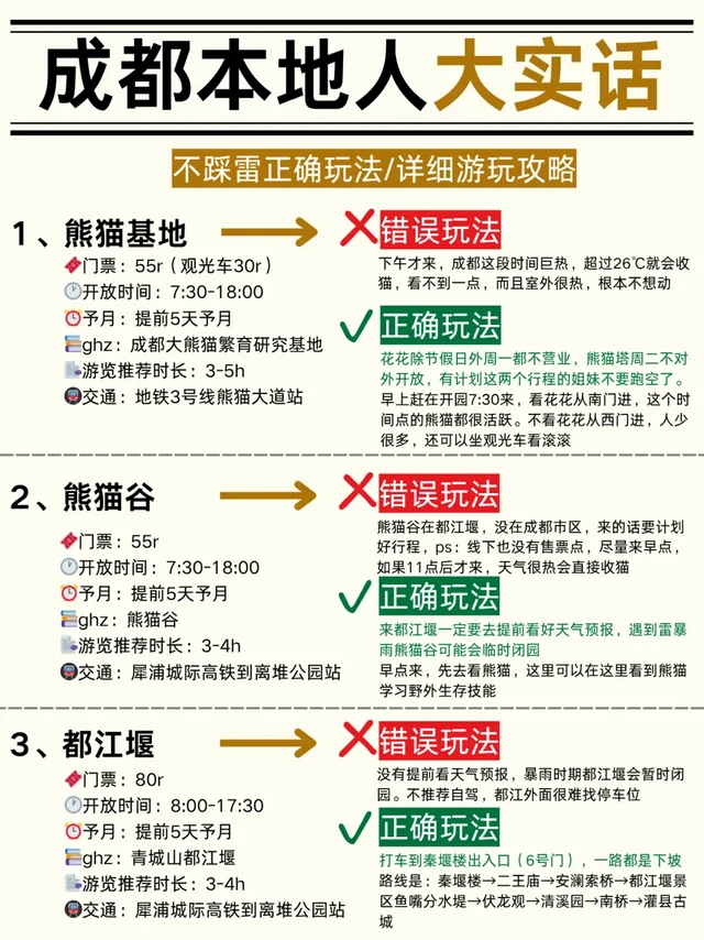 第一次来成都旅游正确游玩攻略（注意避坑！