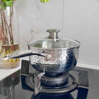 tsuruya 鹤家印手工锻打锤纹奶锅，开启美味早餐新体验