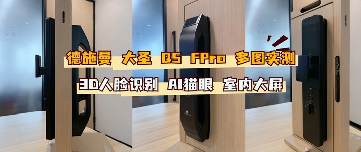 到站秀：超99%好评！9大解锁方式+AI智能猫眼+室内高清大屏，德施曼Q5 FPro智能锁满足全家所需！