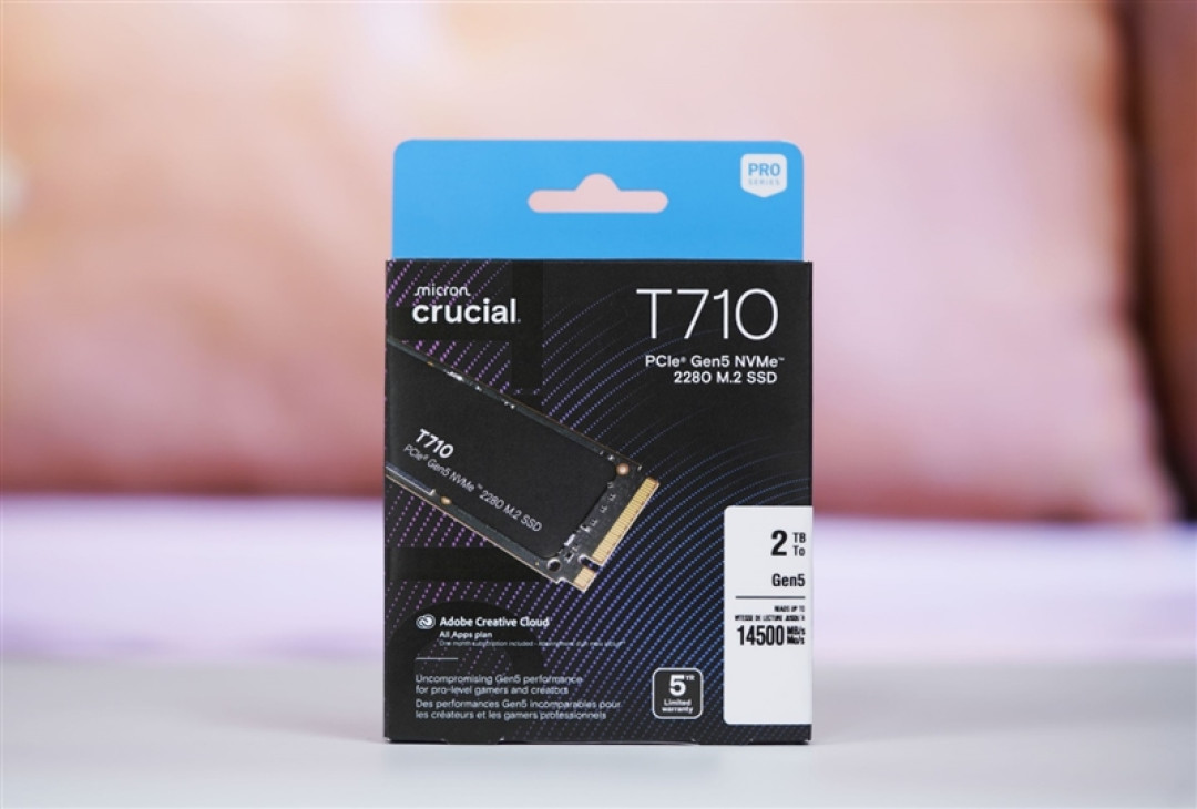 英睿达T710 2TB SSD评测:新一代性能旗舰 14.5G/s仅有57度
