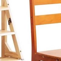 木马人实木折叠梯凳，一物多用，蜜糖色设计点亮家居生活