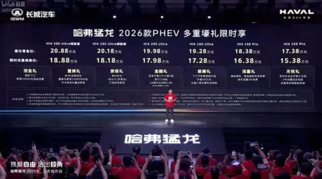2026款哈弗猛龙正式上市，六大配置、四大进阶重塑新能源硬派SUV标杆