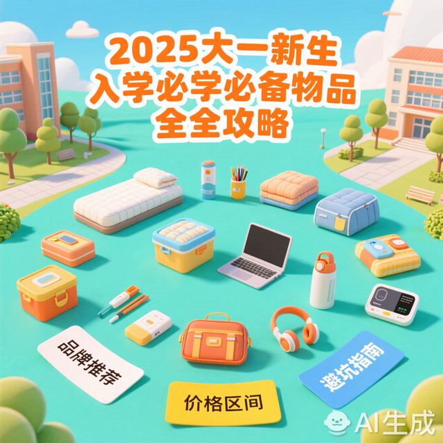 2025 年大一新生入学必备物品全攻略：品牌、价格与避坑指南