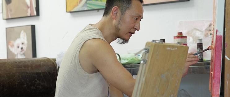 所兴美学 笔墨间的生活印记，渠梁探访艺术家陈建超
