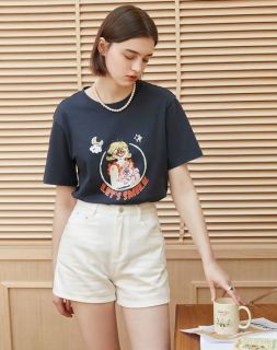 范思蓝恩X卓别名联名T恤：月亮女孩图案引领夏日清凉时尚