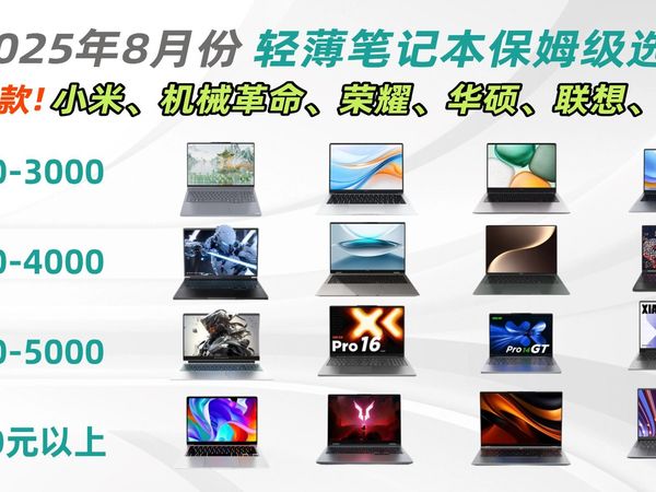【8月份轻薄笔记本保姆级选购教程】看懂这几个关键方面参数保证你不踩雷，轻松选到契合自身需求的轻薄本！