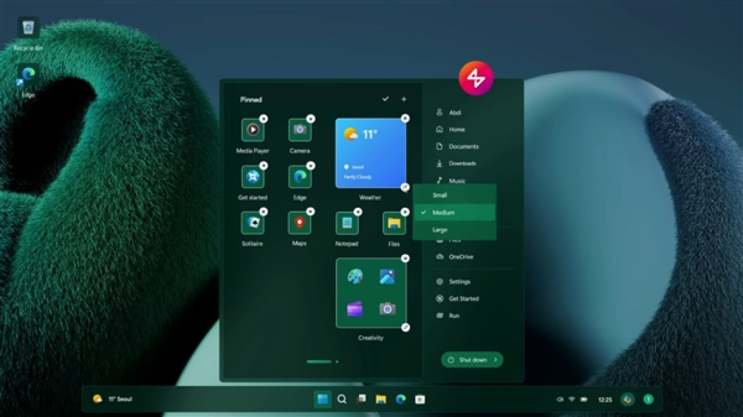Windows 12.2概念设计曝光:全新开始菜单 支持Windows 7主题
