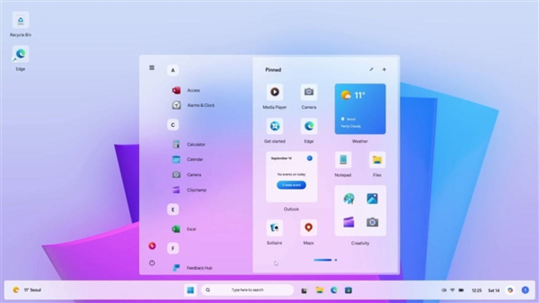 Windows 12.2概念设计曝光:全新开始菜单 支持Windows 7主题