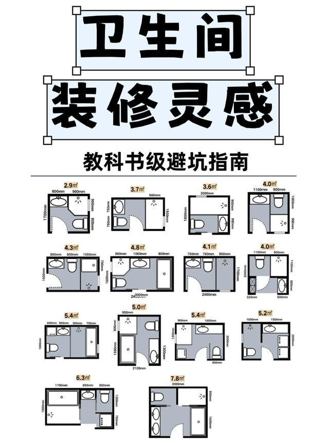 教科书级卫生间装修方案，你最PICK哪一款？