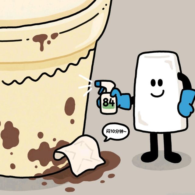 84纸敷法，厕所污渍一扫光？